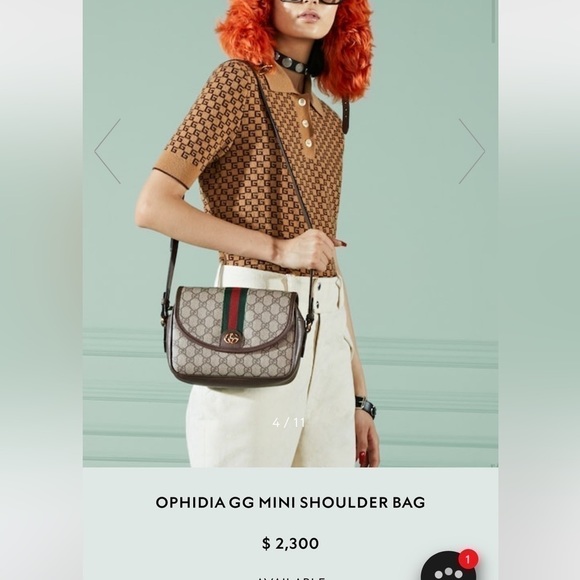 GUCCI Gucci Shelly Line GG Supreme Crossbody Bag PVC Authentic - Picture 11 of 14